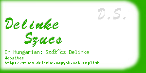 delinke szucs business card